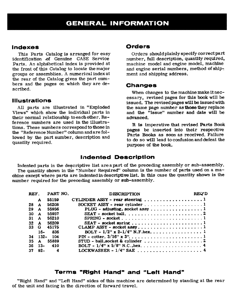 Схема запчастей Case 310F - (004) - GENERAL INFORMATION (00) - GENERAL