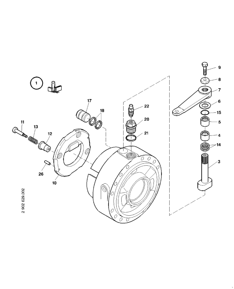 Схема запчастей Case 221D - (19.202[001]) - SERVICE BRAKE (OPTION) (S/N 581101-UP) (33) - BRAKES & CONTROLS