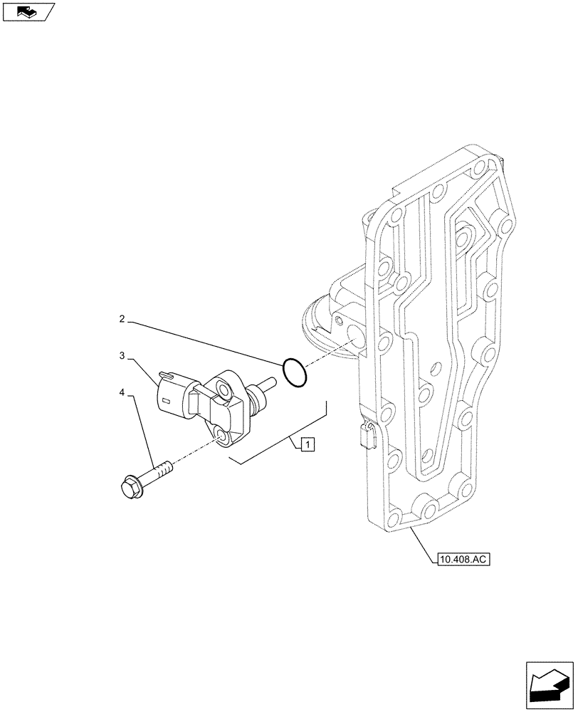 Схема запчастей Case F4HFE6138 A002 - (55.013.AD) - ENGINE OIL, SENSOR, PRESSURE (55) - ELECTRICAL SYSTEMS