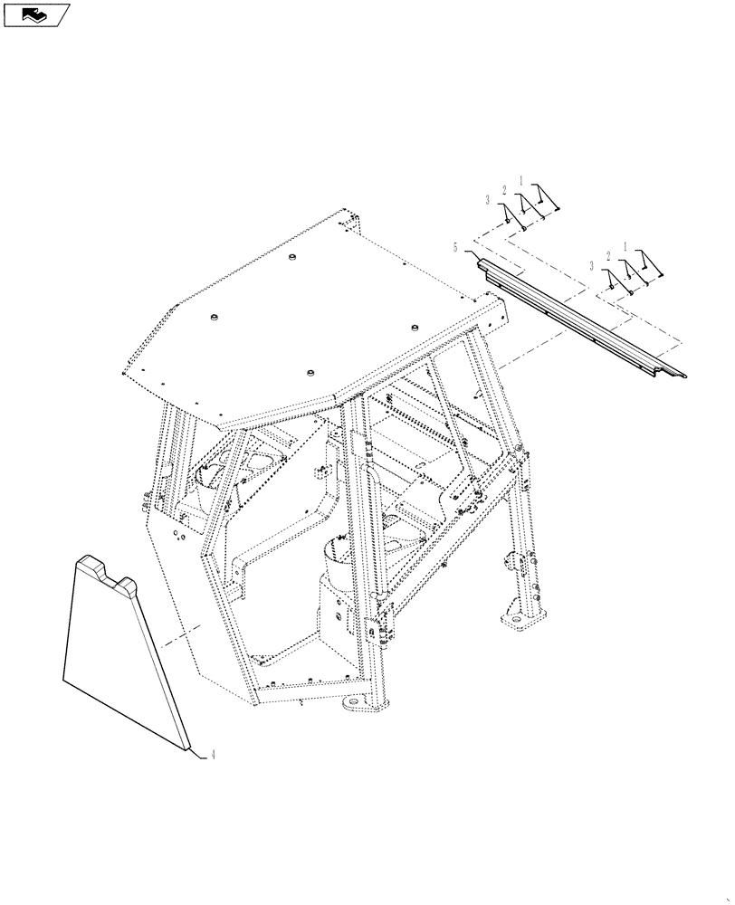 Схема запчастей Case 1650M XLT - (90.160.CK[03]) - SOUNDPROOFING PANEL , CAB (90) - PLATFORM, CAB, BODYWORK AND DECALS