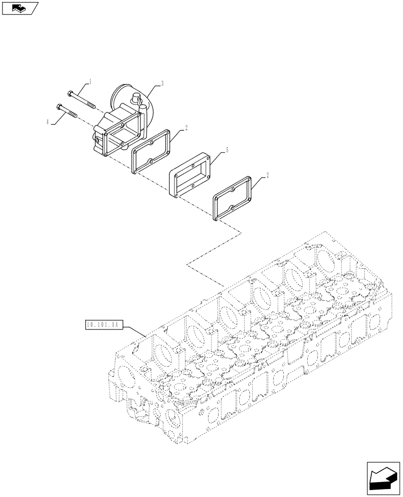 Схема запчастей Case F2CE9684U E026 - (10.254.AM) - MANIFOLD - INTAKE (10) - ENGINE