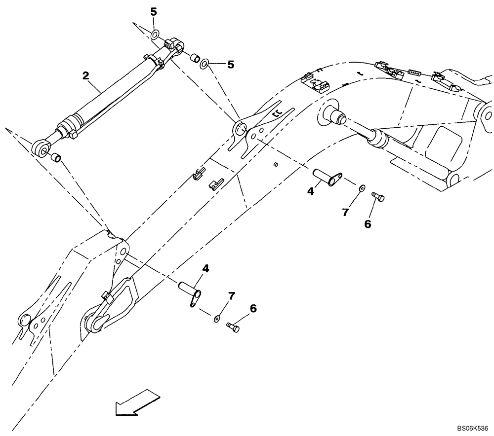 Схема запчастей Case CX240B - (09-39) - ARM CYLINDER - MOUNTING (09) - CHASSIS/ATTACHMENTS