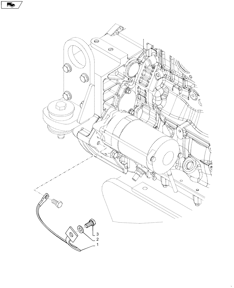 Схема запчастей Case 1150M WT/LGP - (55.101.AV) - GROUND STRAP (55) - ELECTRICAL SYSTEMS