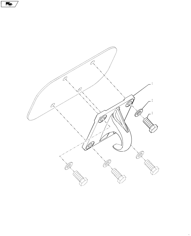 Схема запчастей Case 1150M WT - (37.106.010) - VAR - 784487 - PULL HOOK (37) - HITCHES, DRAWBARS & IMPLEMENT COUPLINGS