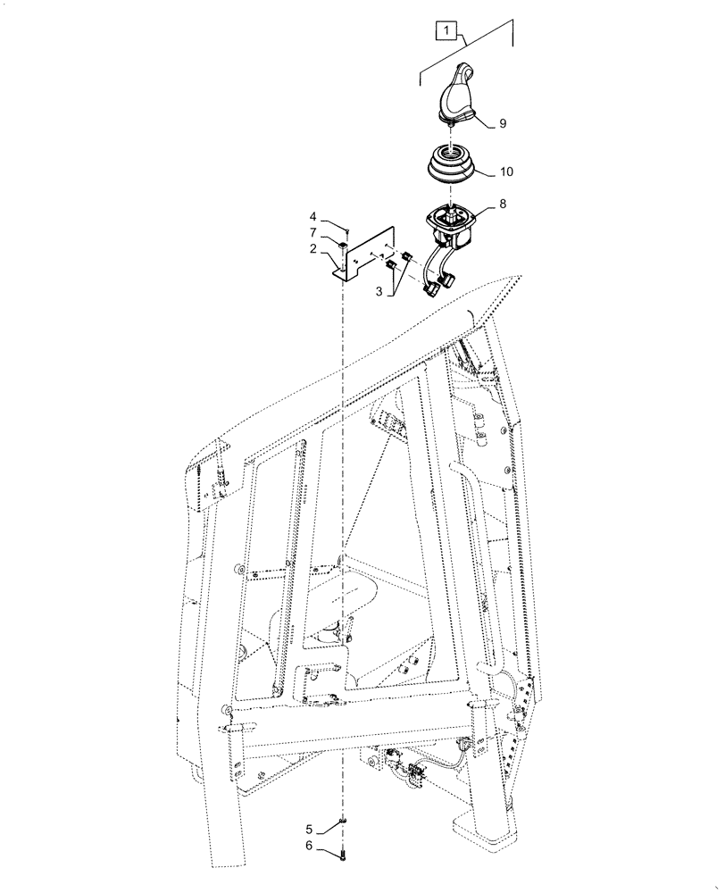 Схема запчастей Case 1150M WT/LGP - (55.512.CL[02]) - JOYSTICK WITH THUMBWHEEL (55) - ELECTRICAL SYSTEMS