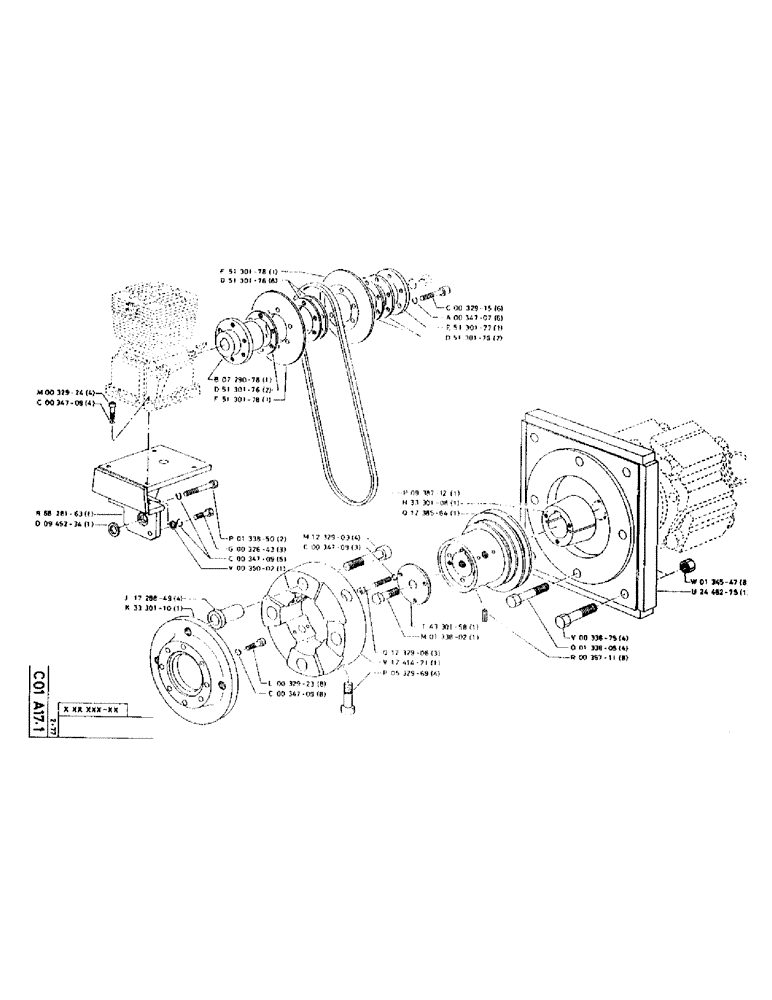 Схема запчастей Case 75P - (038) - ENGINE/PUMP COUPLINGS (01) - ENGINE