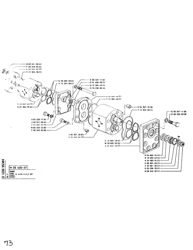 Схема запчастей Case SC150L - (073) - PUMP 