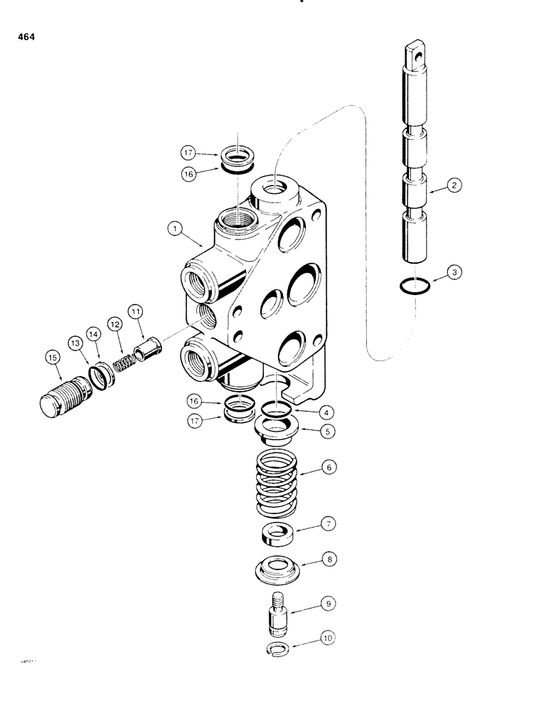 Схема запчастей Case SD100 - (464) - H513630 BOOM AND DIPPER SECTION (84) - BOOMS, DIPPERS & BUCKETS