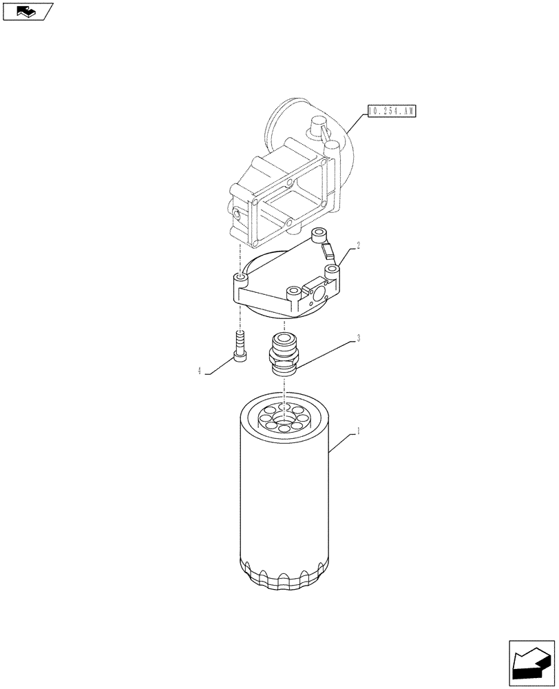 Схема запчастей Case F2CE9684U E026 - (10.304.AE) - ENGINE OIL FILTER (10) - ENGINE