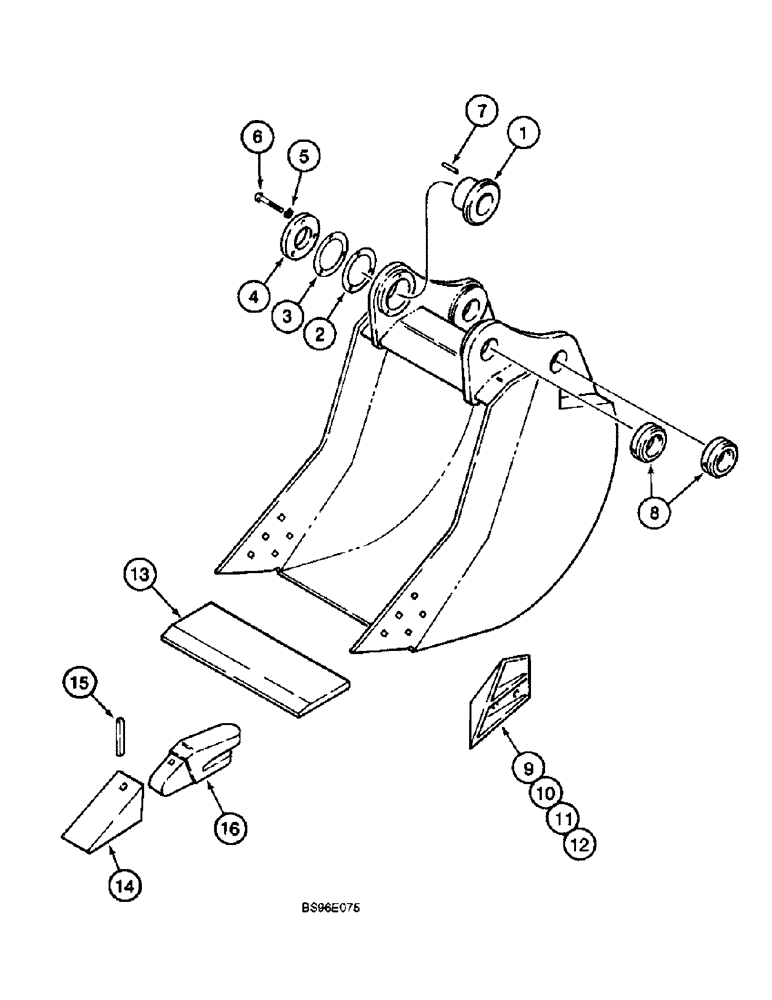 Схема запчастей Case 9060B - (9-088) - H & H BUCKETS, SEVERE DUTY (09) - CHASSIS