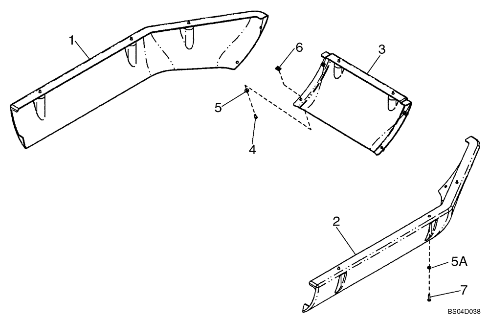 Схема запчастей Case 721D - (09-31) - COVERS - CAB AND CANOPY, LOWER (09) - CHASSIS