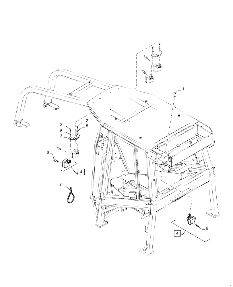 Схема запчастей Case 850M LT - (55.404.BS[02]) - DELUXE LIGHT SWEEP (55) - ELECTRICAL SYSTEMS