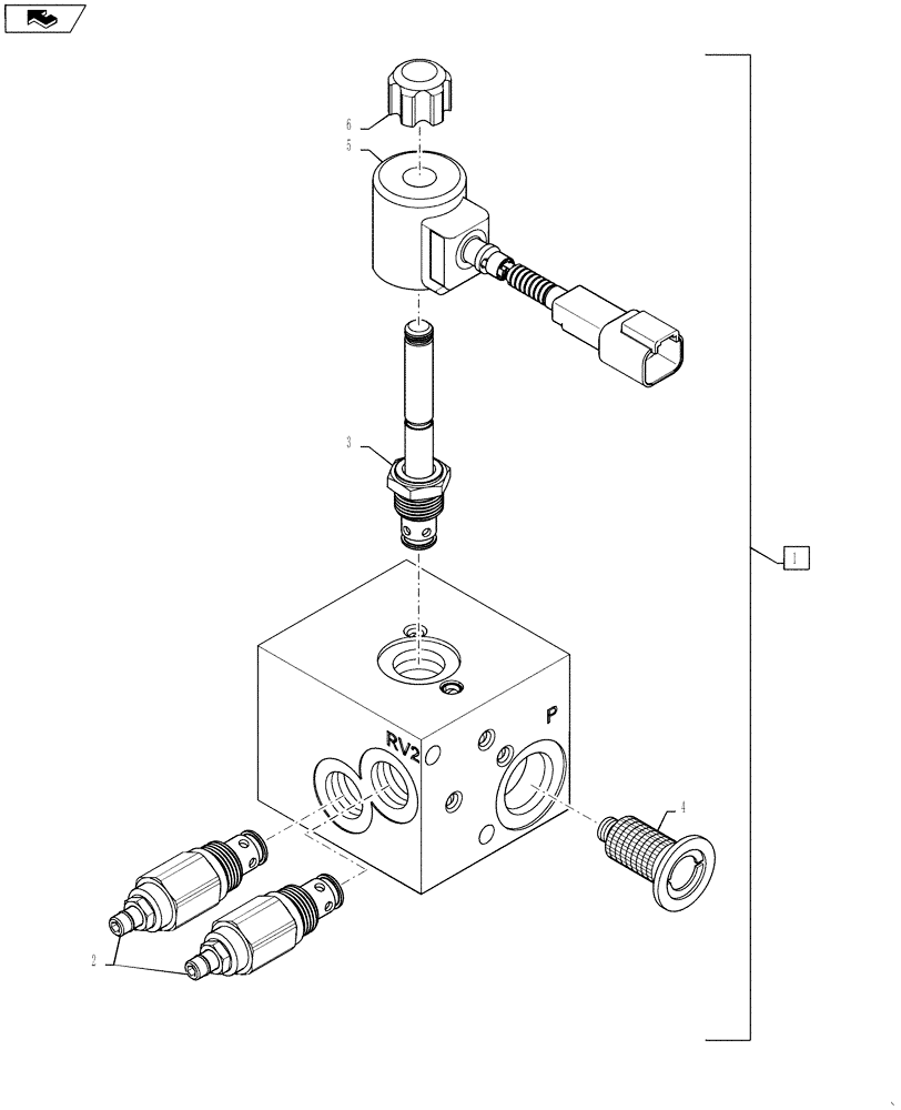 Схема запчастей Case 580SN WT - (35.726.28[03]) - VALVE - HEAVY LIFT (MECHANICAL CONTROL) (580SN, 580SN WT, 590SN) (35) - HYDRAULIC SYSTEMS