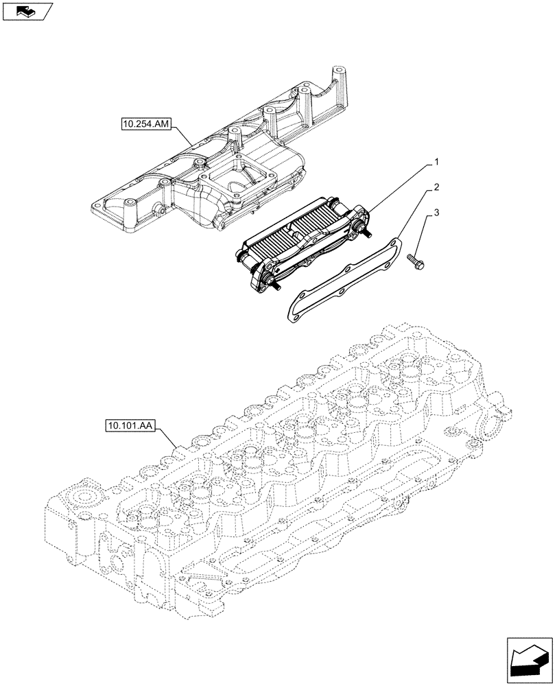 Схема запчастей Case F4HFE6138 A002 - (55.202.AA) - MANIFOLD, HEATER (55) - ELECTRICAL SYSTEMS