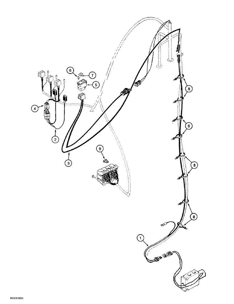 Схема запчастей Case 621B - (4-07) - COUPLER HARNESS, XT LOADER (04) - ELECTRICAL SYSTEMS