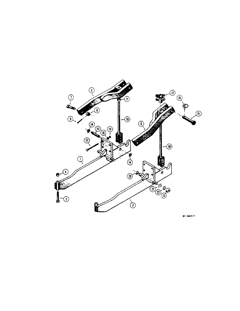 Схема запчастей Case 32S - (079A) - MOUNTING PARTS FOR MODEL 32-S BACKHOE, (WITH P.T.O. AND/OR DRAFT-O-MATIC) 