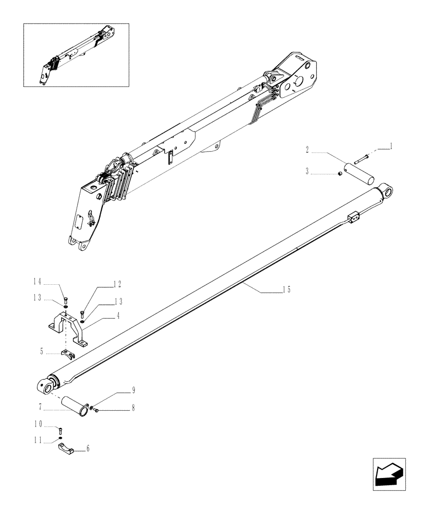 Схема запчастей Case TX1055 - (9.80092A[08]) - TELESCOPIC ARM FOR 4 FUNCTIONS (ARM 55) - OPTIONAL CODE 749027251 (83) - TELESCOPIC SINGLE ARM