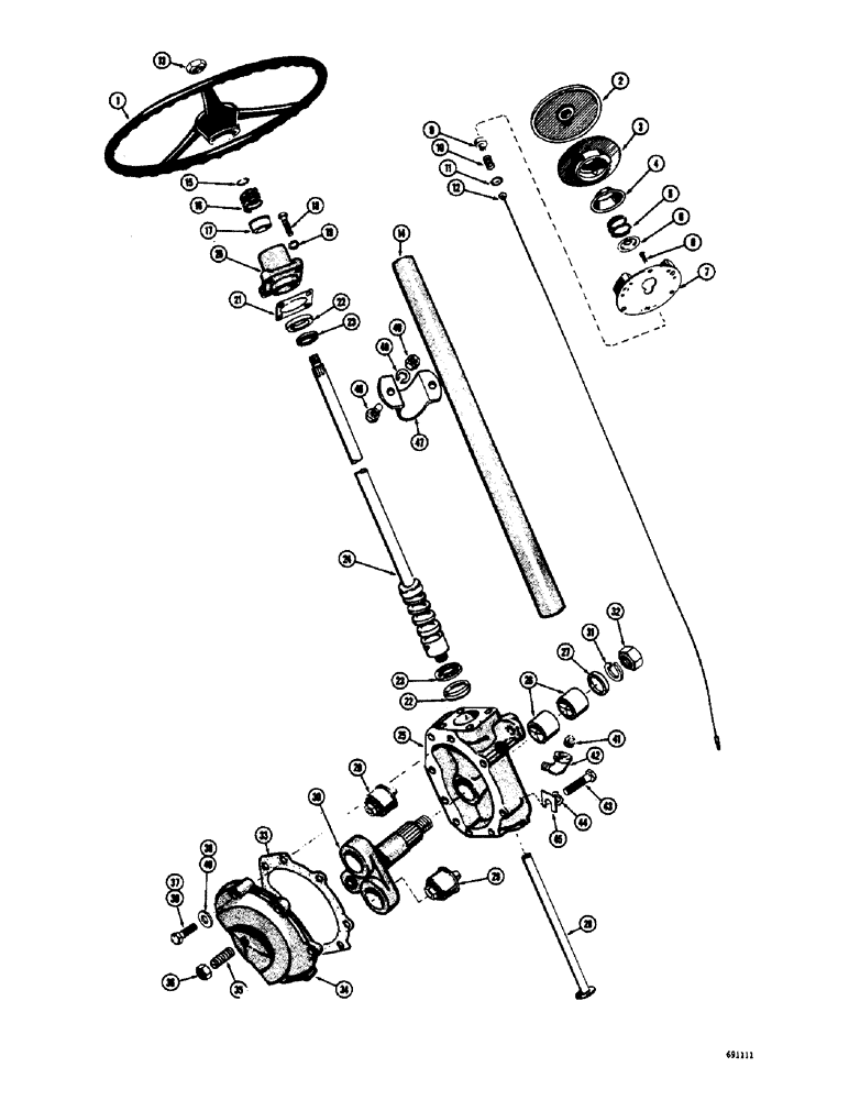 Схема запчастей Case W8E - (106) - STEERING GEAR (05) - STEERING