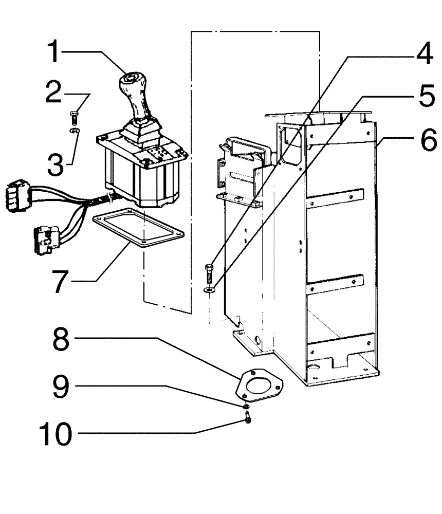 Схема запчастей Case 845 - (06-04[01]) - TRANSMISSION - SHIFT LEVER (06) - POWER TRAIN