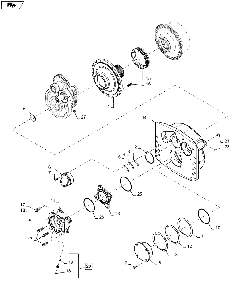 Схема запчастей Case 1150M LT - (48.130.AJ[01]) - FINAL DRIVE AND HUB ASSEMBLY (48) - TRACKS & TRACK SUSPENSION