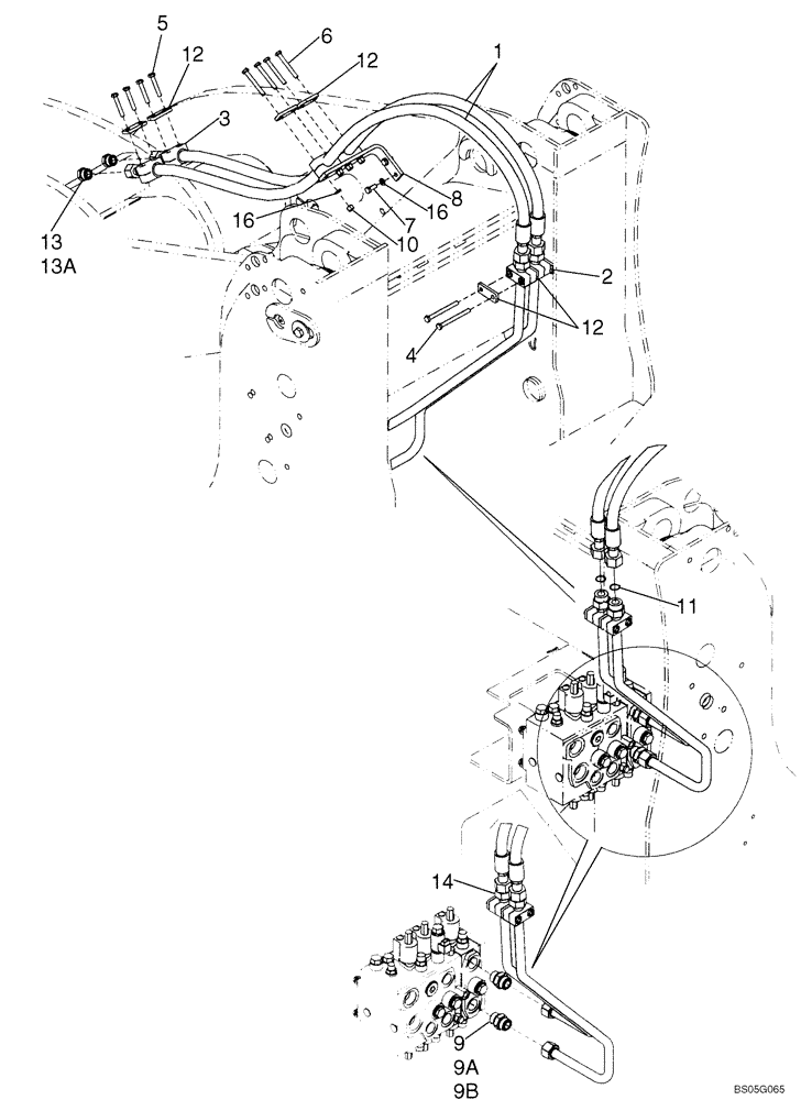 Схема запчастей Case 721E - (08-18) - HYDRAULICS - LOADER AUXILIARY - THIRD SPOOL (Z-BAR) (08) - HYDRAULICS