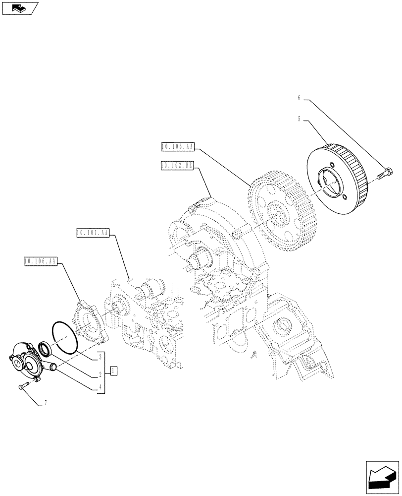 Схема запчастей Case F2CE9684U E026 - (10.304.AP) - ENGINE - VENT (10) - ENGINE