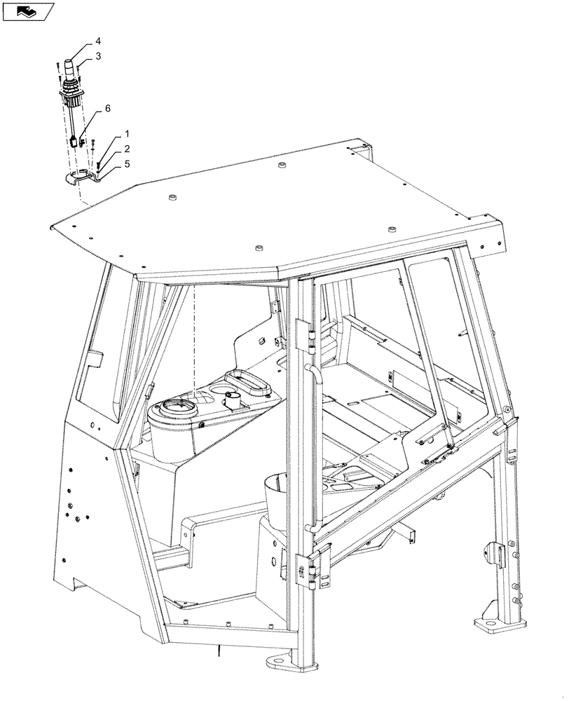 Схема запчастей Case 2050M XLT - (55.953.AB[01]) - JOYSTICK RIPPER CONTROL (55) - ELECTRICAL SYSTEMS