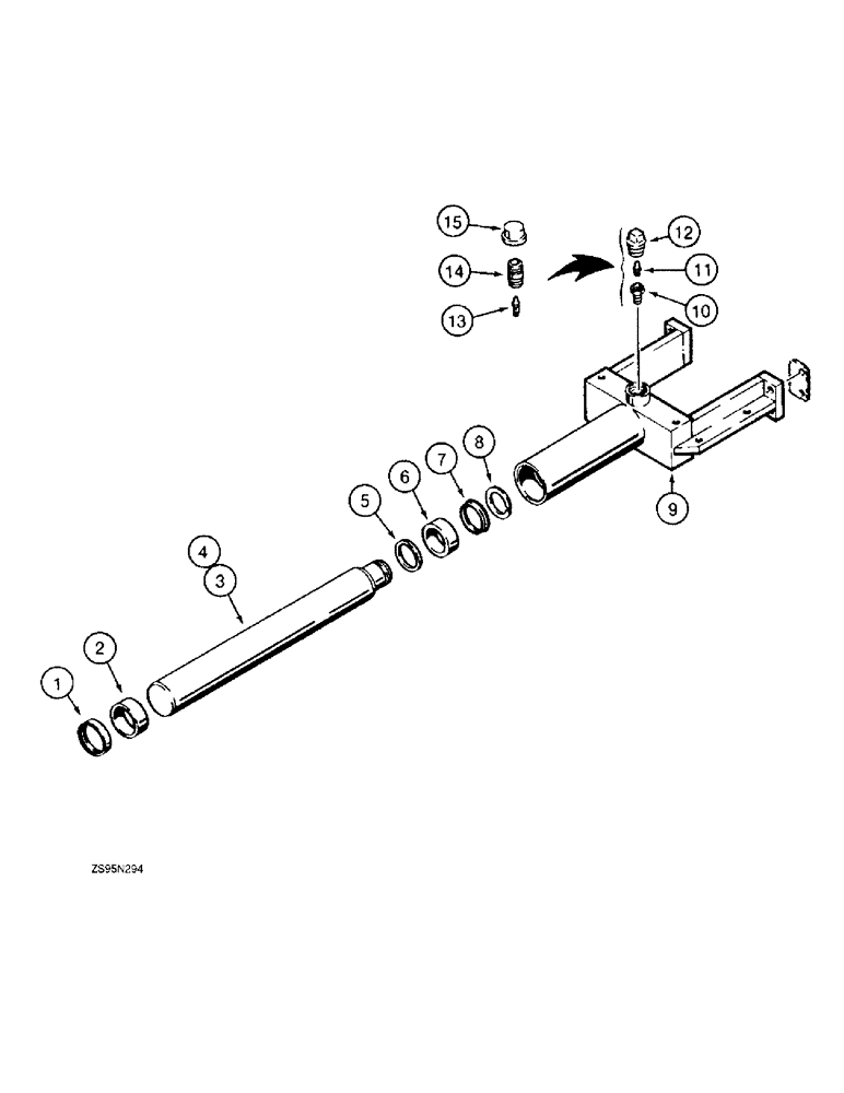 Схема запчастей Case 1150E - (5-14) - TRACK ADJUSTER ASSEMBLY (11) - TRACKS/STEERING