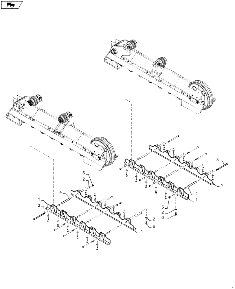 Схема запчастей Case 1650M XLT - (48.130.AW[02]) - ROCK GUARD (48) - TRACKS & TRACK SUSPENSION