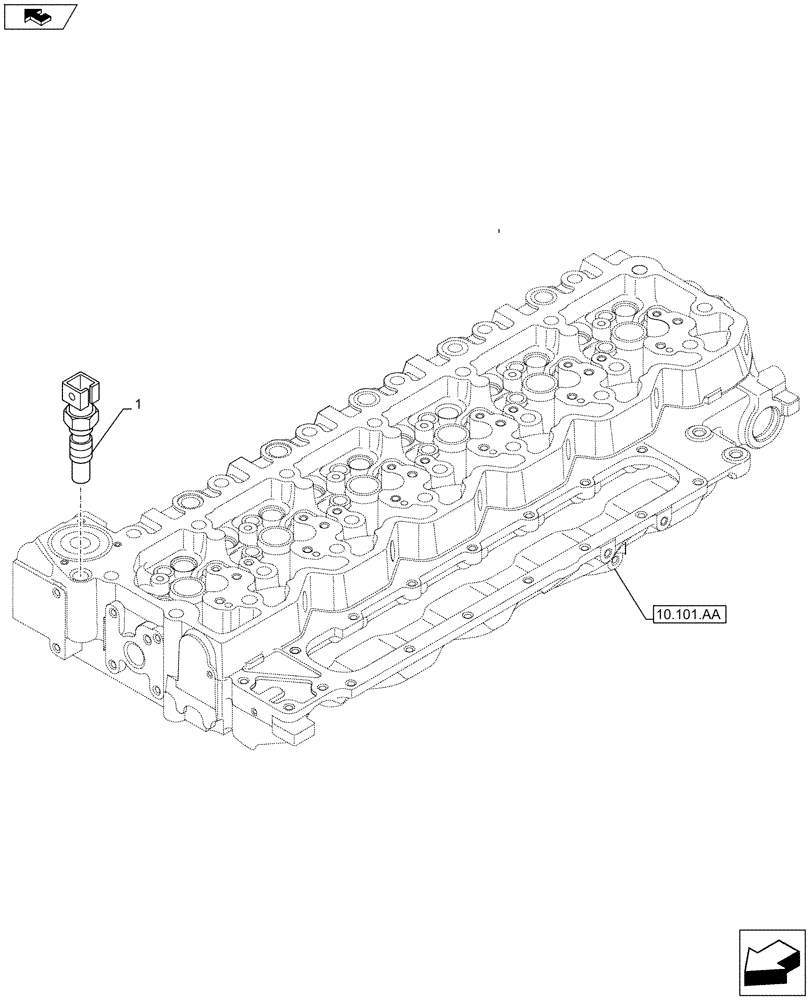 Схема запчастей Case F4HFE6138 A002 - (55.012.AA) - ENGINE, SENSOR, TEMPERATURE (55) - ELECTRICAL SYSTEMS