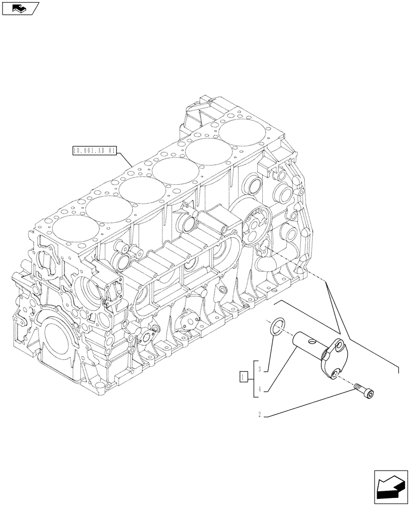 Схема запчастей Case F2CE9684U E026 - (10.304.AM) - PRESSURE CONTROL VALVE, OIL (10) - ENGINE