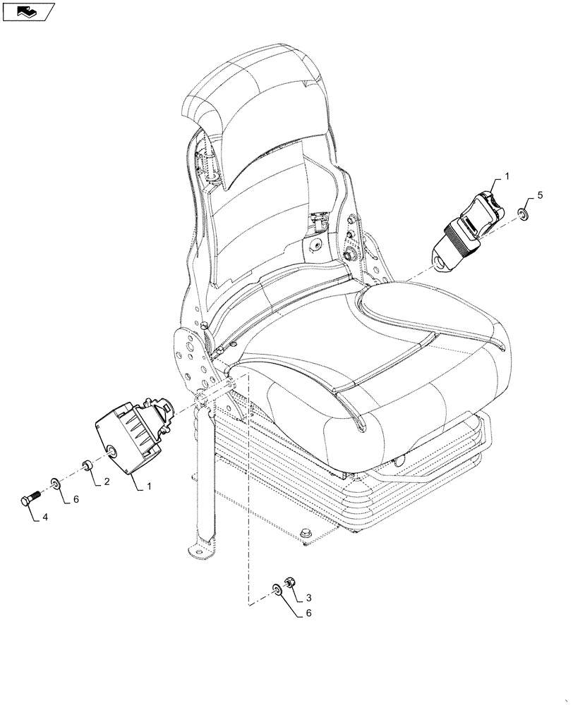 Схема запчастей Case 850M LT - (90.151.AD[02]) - SAFETY BELT ASSEMBLY 3 INCH (90) - PLATFORM, CAB, BODYWORK AND DECALS