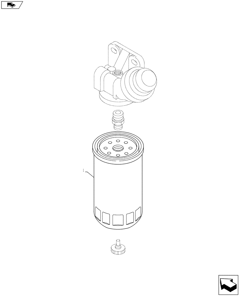 Схема запчастей Case F2CE9684U E026 - (10.206.AG[02]) - FUEL FILTER (10) - ENGINE