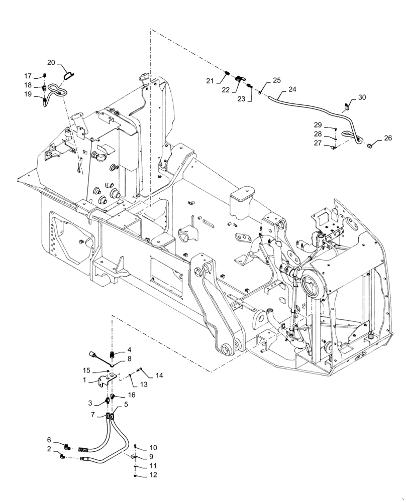 Схема запчастей Case 2050M WT/LGP - (10.400.BE[02]) - ECOLOGY DRAINS (10) - ENGINE