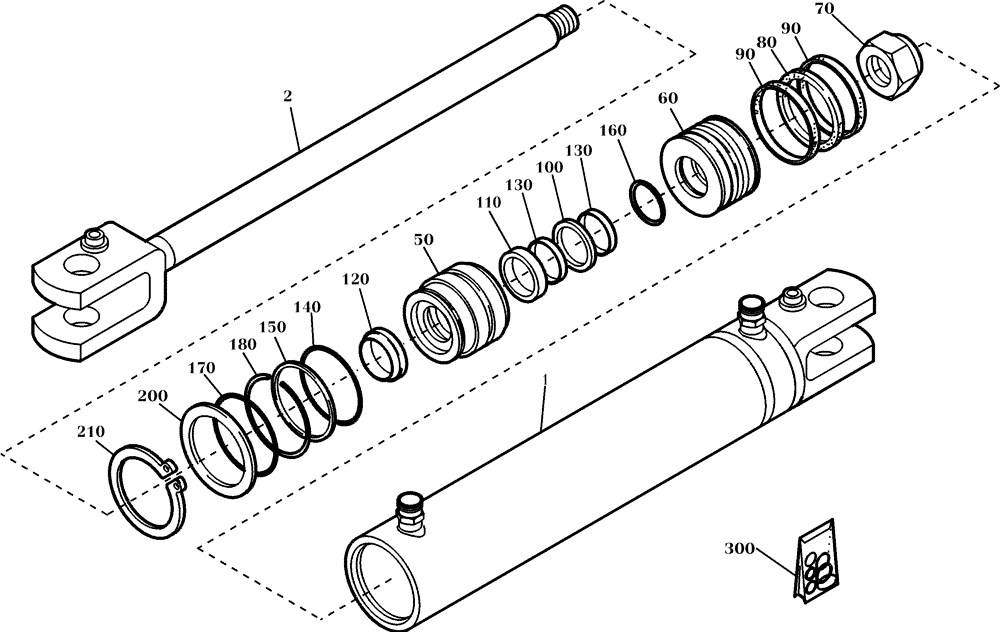 Схема запчастей Case 221D - (24.122[2991436000]) - STEERING CYLINDER (Mar 11 2008 8:02AM) (41) - STEERING