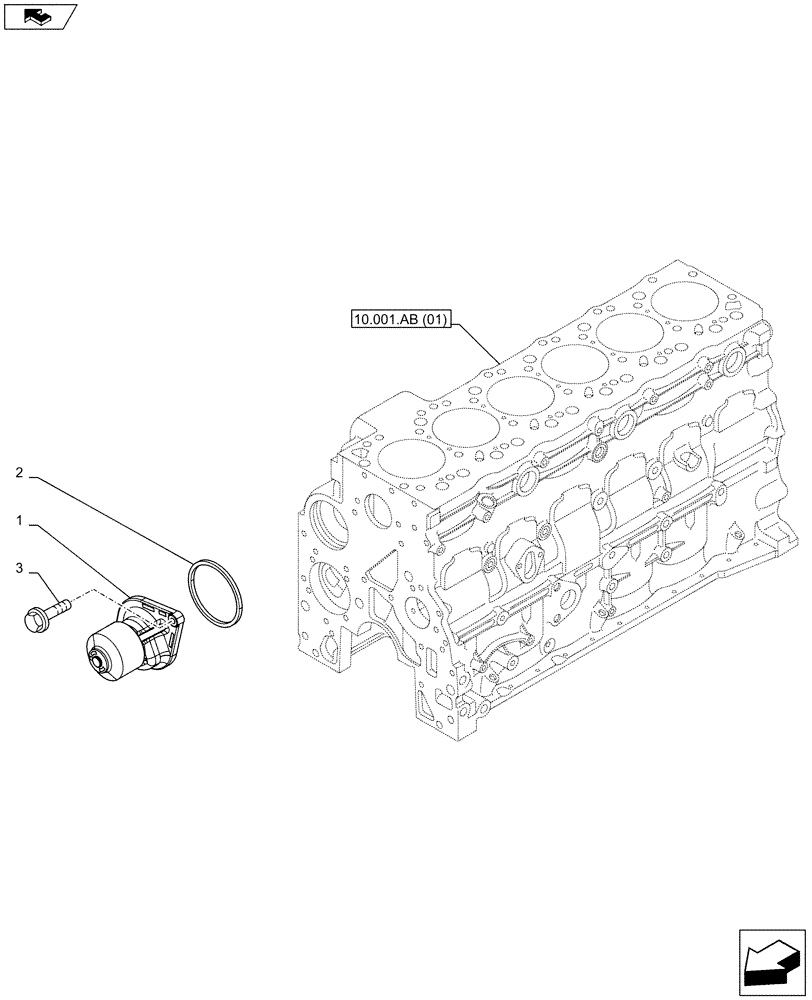 Схема запчастей Case F4HFE6138 A002 - (10.400.BB) - WATER PUMP (10) - ENGINE