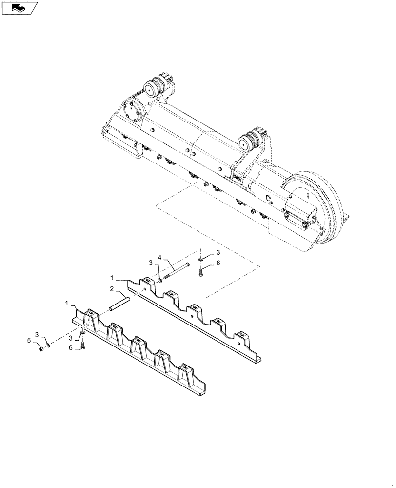 Схема запчастей Case 1150M LT - (48.130.AW[02]) - ROCK GUARD (48) - TRACKS & TRACK SUSPENSION