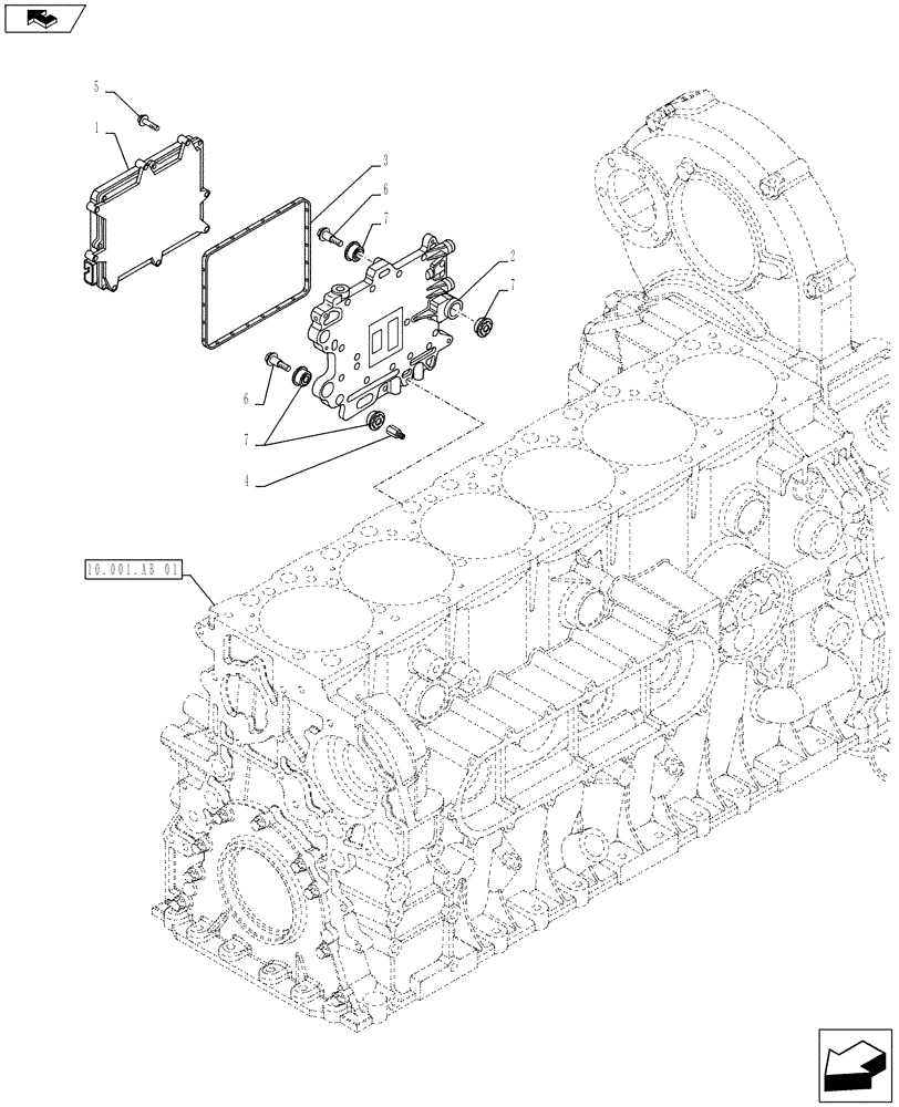 Схема запчастей Case F2CE9684U E026 - (55.015.AA) - ENGINE - ELECTRONIC CONTROL UNIT (55) - ELECTRICAL SYSTEMS