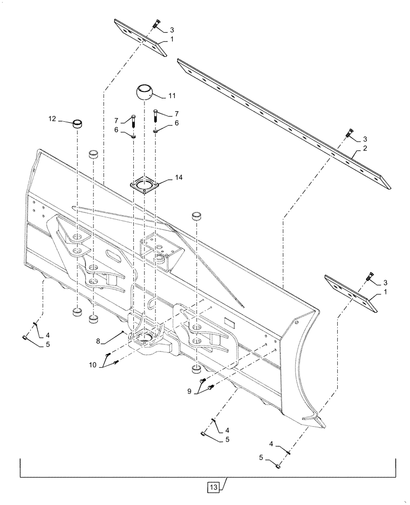 Схема запчастей Case 1150M WT - (86.110.010) - DOZER BLADE, WIDE TRACK, 132 INCH (86) - DOZER