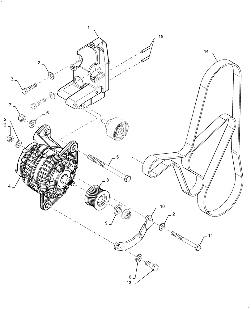 Схема запчастей Case 1150M WT/LGP - (55.301.AA[01]) - ALTERNATOR - 120 AMP (55) - ELECTRICAL SYSTEMS