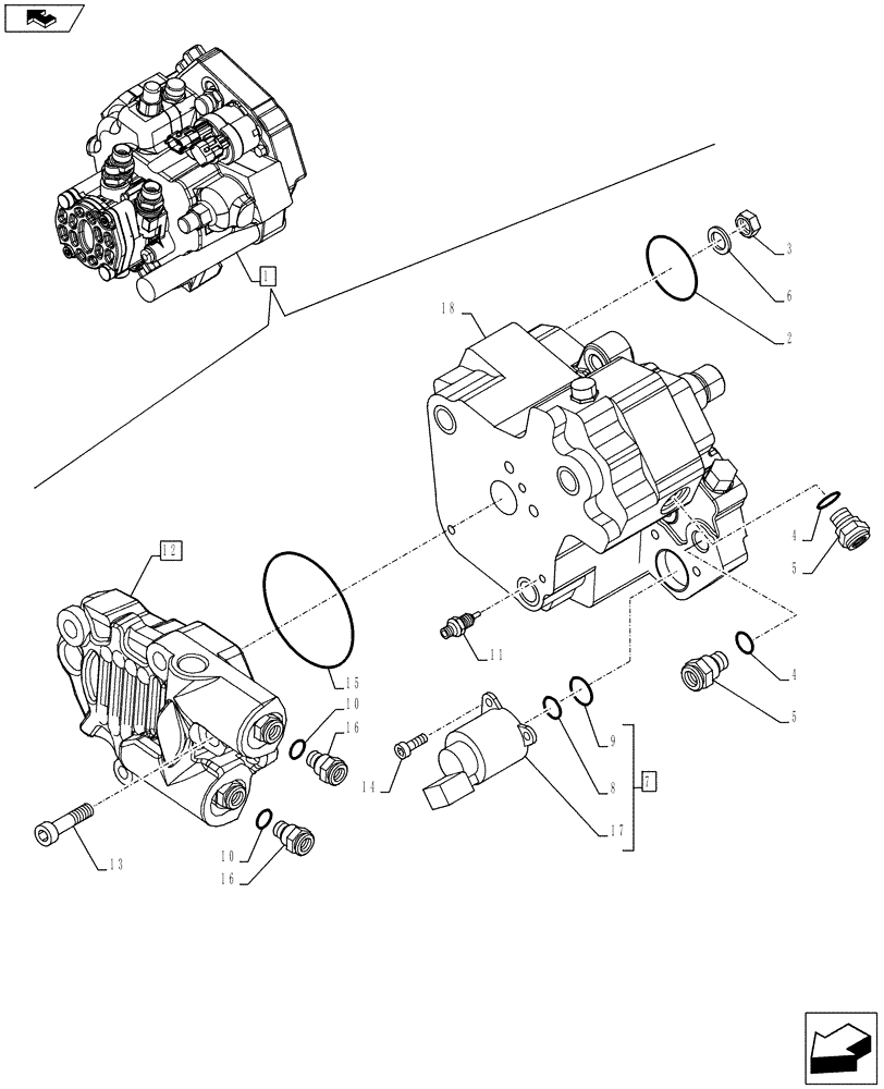 Схема запчастей Case F2CE9684U E026 - (10.218.AQ[02]) - FUEL PUMP, COMPONENTS (10) - ENGINE