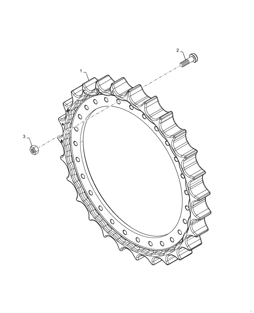 Схема запчастей Case 1150M WT/LGP - (48.130.AM[01]) - SPROCKET, CLT (48) - TRACKS & TRACK SUSPENSION