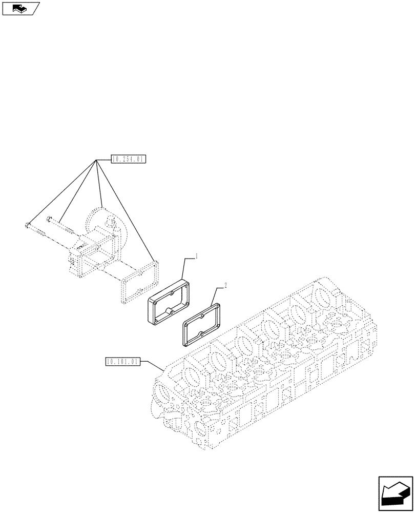 Схема запчастей Case F2CE9684C E017 - (10.254.04) - INTAKE MANIFOLD (504236520) (01) - ENGINE