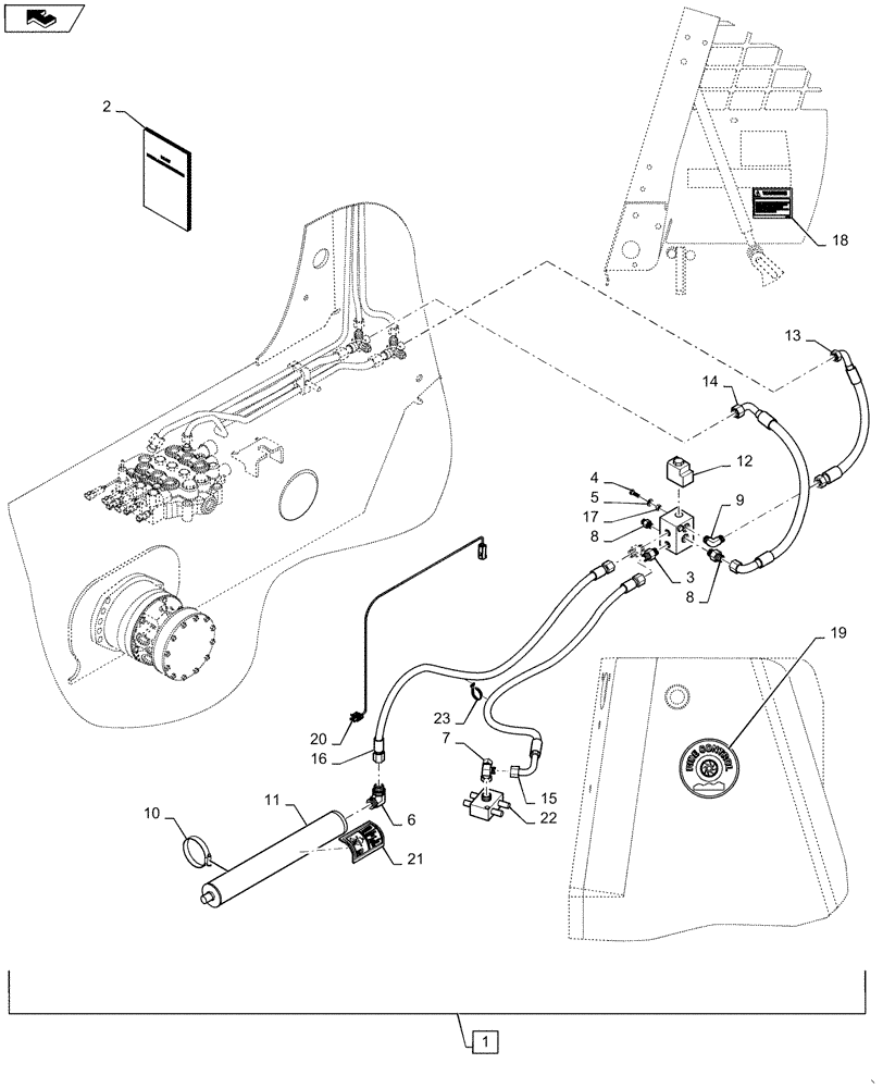 Схема запчастей Case 420 - (88.035.01) - DIA KIT, RIDE CONTROL (88) - ACCESSORIES