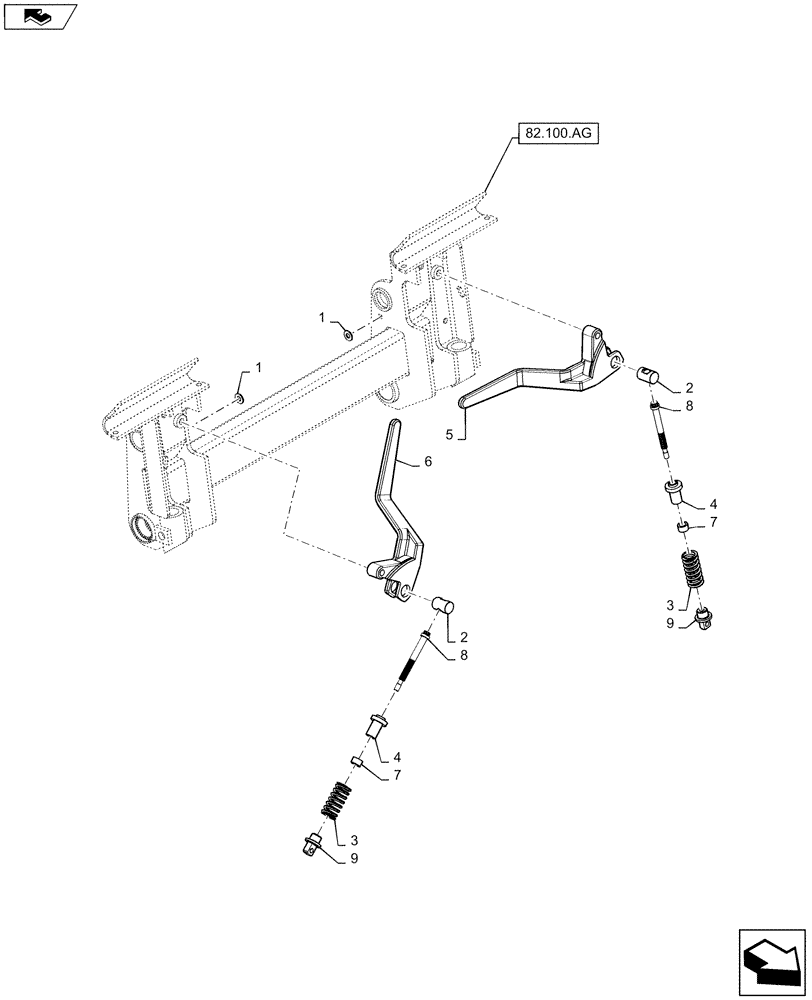 Схема запчастей Case SR175 - (82.300.AC[01]) - MANUAL COUPLER (82) - FRONT LOADER & BUCKET