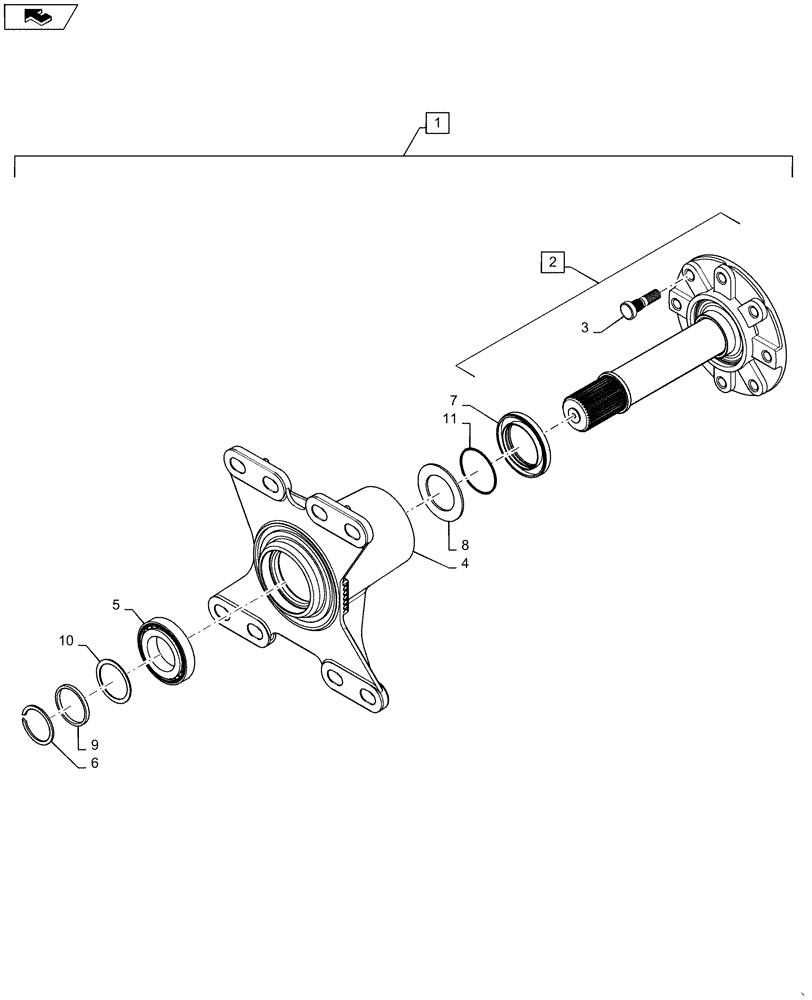 Схема запчастей Case SR175 - (29.202.AJ[02]) - AXLE, PLANETARY GEAR BOX (29) - HYDROSTATIC DRIVE