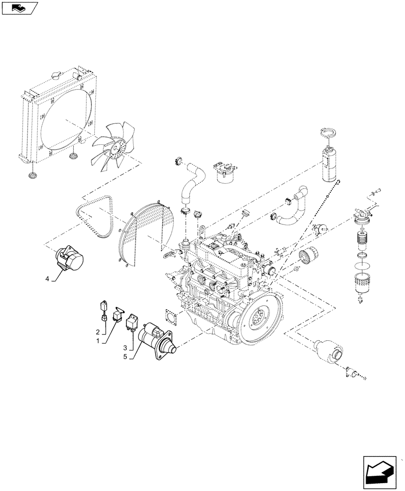 Схема запчастей Case DV23 - (55.202.AE[01]) - STARTER & ALTERNATOR (55) - ELECTRICAL SYSTEMS