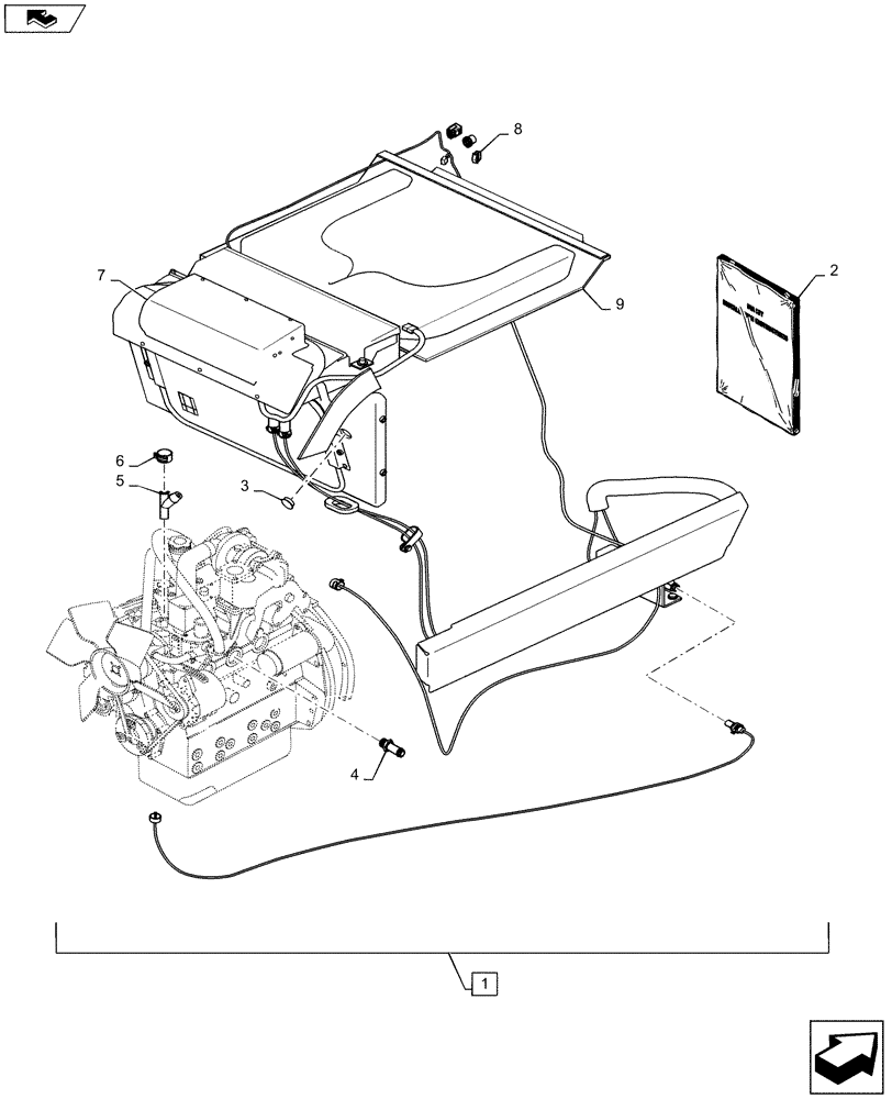 Схема запчастей Case 420 - (88.010.01[01]) - DIA KIT, DELUXE HEATER (88) - ACCESSORIES