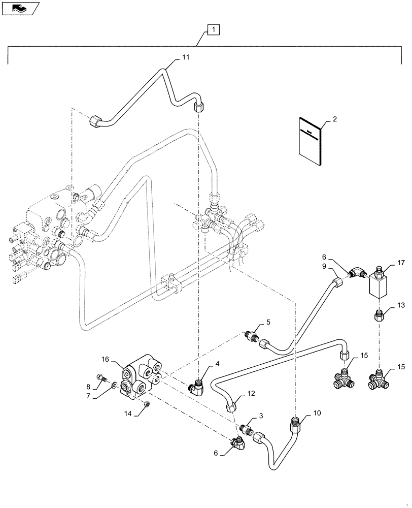 Схема запчастей Case 95XT - (88.035.01) - DIA KIT, SINGLE HYDRAULIC SELF-LEVEL (08) - HYDRAULICS