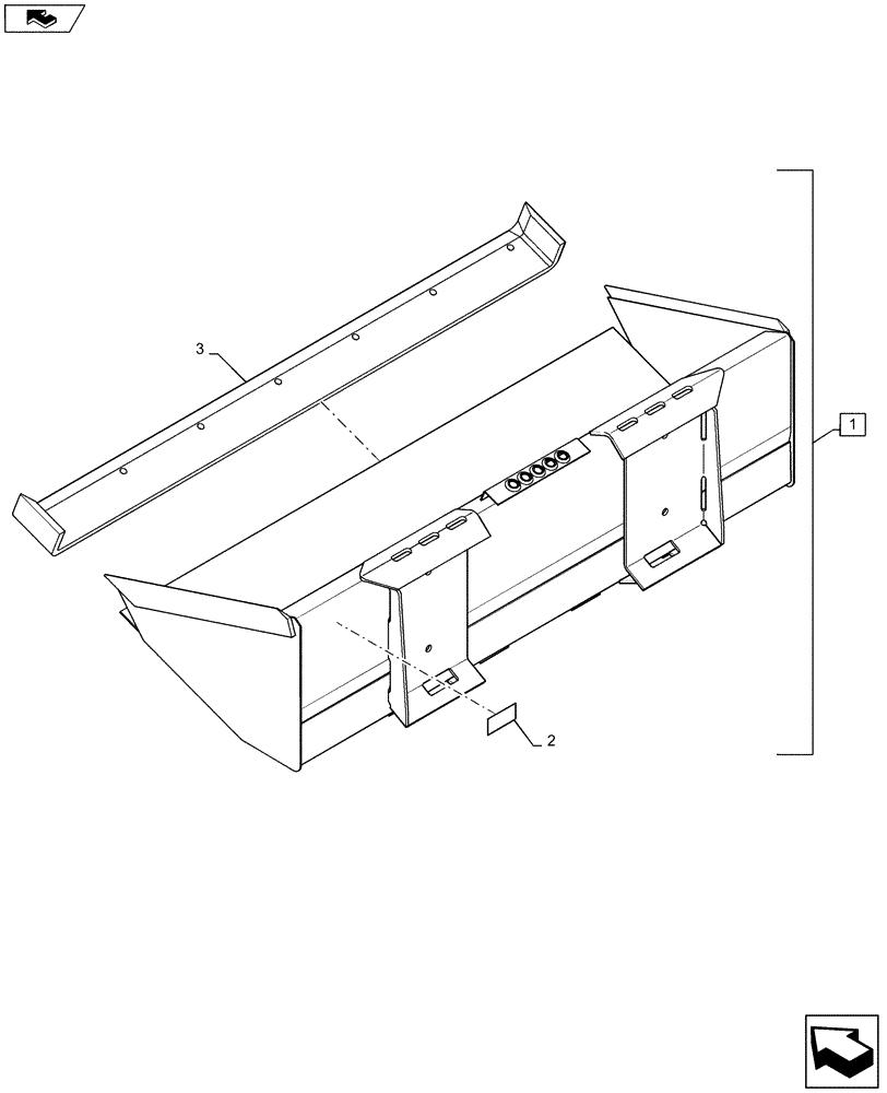 Схема запчастей Case SV185 - (82.300.AN[08]) - BUCKET, 66", LOW PROFILE, GRAY (82) - FRONT LOADER & BUCKET